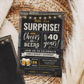 サプライズ応援とビアーズ40th誕生日招待状 招待状
