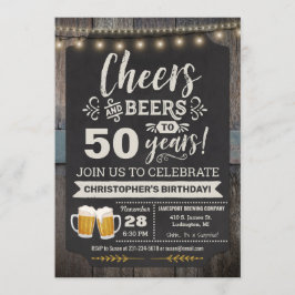 サプライズ応援とビアーズ50th誕生日招待状 招待状