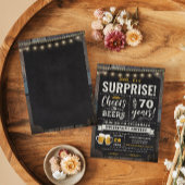 サプライズ応援とビアーズ70th誕生日招待状 招待状