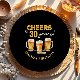 サプライズ応援とビール誕生日パーティー ペーパープレート