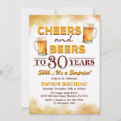 サプライズ応援とビール誕生日パーティー 招待状 (正面)