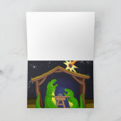 サプライズ恐竜出生クリスマスジョークカード シーズンカード (内部)