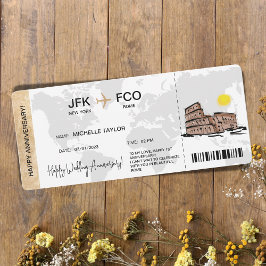 サプライズ搭乗パストリップチケット先 招待状