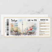 サプライズ東京搭乗券ギフト券Inv 招待状 (正面/裏面)