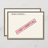 サプライズ機密フォルダー招待状 インビテーションポストカード (正面/裏面)