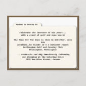 サプライズ機密フォルダー招待状 インビテーションポストカード (裏面)