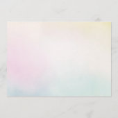 サプライズ男の子または女の子金ゴールドレタリングベビーシャワー 招待状 (裏面)