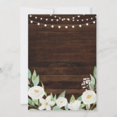 サプライズ素朴バースデーパーティーAny Age Woodフローラ 招待状 (裏面)