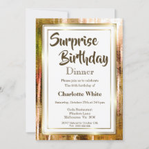 サプライズ素朴60th誕生日ディナー招待状