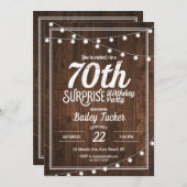 サプライズ素朴70th誕生日パーティー 招待状 (正面/裏面)