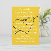 サプライズ結婚の記念日おもしろいパーティー写真 招待状 (スタンド正面)