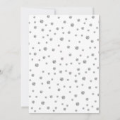 サプライズ結婚45周年記念 – ホワイト&シルバー 招待状 (裏面)