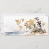 サプライズ航空券 カリブ海 旅行チケット 手のひらサイズ 招待状 (裏面)