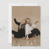 サプライズ誕生日エイジモダンブラック金ゴールド 招待状 (裏面)