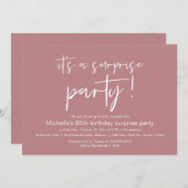 サプライズ誕生日ディナーパーティー 招待状 (正面/裏面)