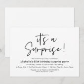 サプライズ誕生日ディナーパーティー 招待状 (正面/裏面)