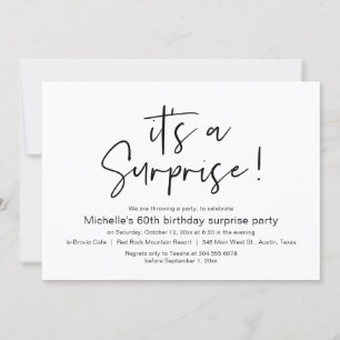 サプライズ誕生日ディナーパーティー 招待状