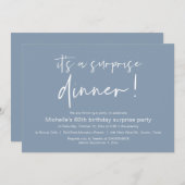 サプライズ誕生日ディナーパーティー 招待状 (正面/裏面)