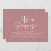 サプライズ誕生日ディナーパーティー 招待状 (正面/裏面)