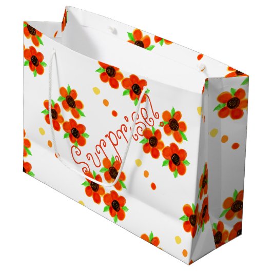 サプライズ誕生日バッグ ラージペーパーバッグ (正面アングル)