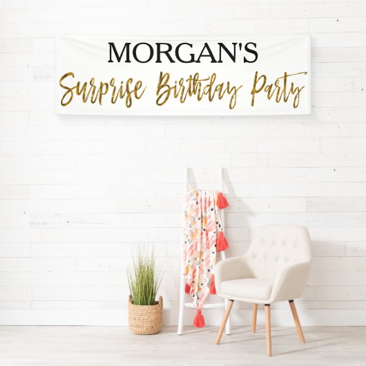 サプライズ誕生日パーティバナー 横断幕 (インサイチュ)