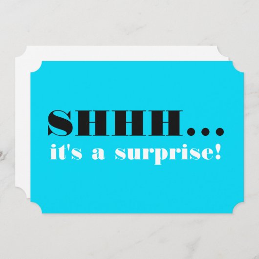 サプライズ誕生日パーティーだ 招待状 (正面/裏面)