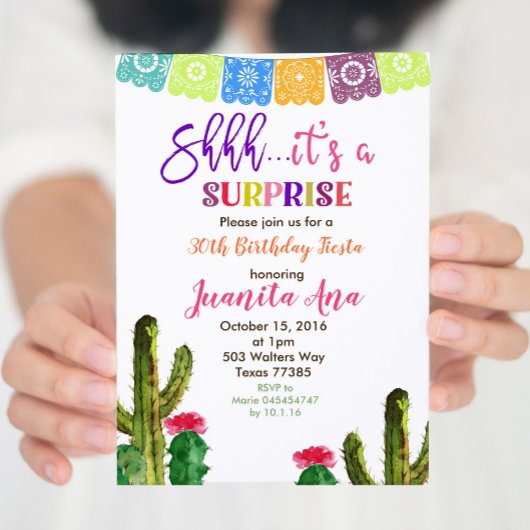 サプライズ誕生日パーティーの招待状 招待状