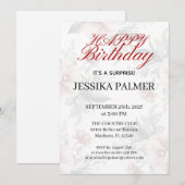 サプライズ誕生日パーティーの招待 招待状 (正面/裏面)