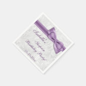 サプライズ誕生日パーティーダマスクとボウ スタンダードカクテルナプキン (角)