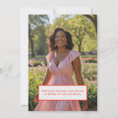 サプライズ誕生日パーティー招待任意の年齢フローラ 招待状 (裏面)