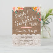 サプライズ誕生日パーティー招待状、任意の年齢、秋 招待状 (スタンド正面)