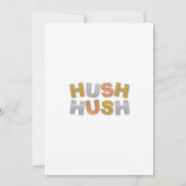 サプライズ誕生日パーティー秘密のゴールドメタリック 招待状 (裏面)