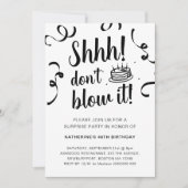 サプライズ誕生日パーティー | Itを使用しな吹い招待状 招待状 (正面)