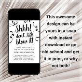 サプライズ誕生日パーティー | Itを使用しな吹い招待状 招待状