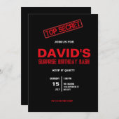 サプライズ誕生日パーティーfor Him招待状 招待状 (正面/裏面)