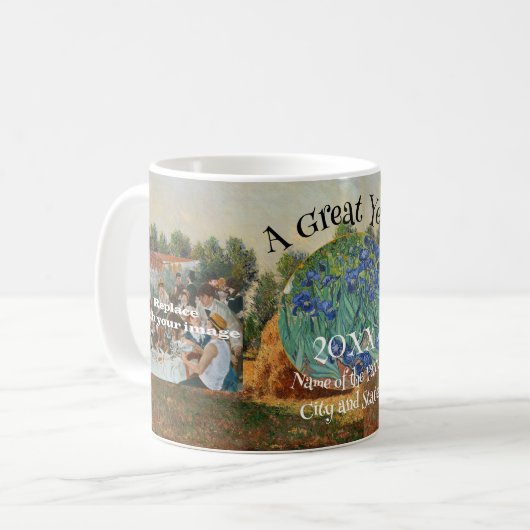 サプライズ誕生日フェスティバルブロック2024パーティー コーヒーマグカップ (正面左)