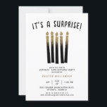 サプライズ誕生日ブラック金ゴールドグリッター50th 招待状<br><div class="desc">サプライズ誕生日ブラック金ゴールドグリッター50招待状お客様は、この招待を見るだけで特別なパーティーになることを知っている！</div>