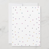 サプライズ誕生日メンズ水玉模様パーティの招待状 招待状 (裏面)