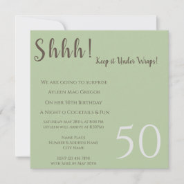 サプライズ誕生日招待状（年齢不問） 招待状