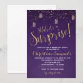 サプライズ誕生日招待状 招待状 (正面/裏面)