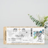 サプライズ誕生日搭乗パストリップチケットギリシャ 招待状 (スタンド正面)