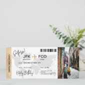 サプライズ誕生日搭乗パストリップチケット 招待状 (スタンド正面)