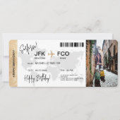 サプライズ誕生日搭乗パストリップチケット 招待状 (正面)