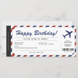 サプライズ誕生日搭乗パス飛行機ギフトチケット