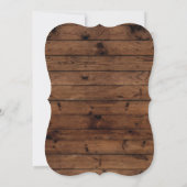 サプライズ誕生日素朴パーティーウッド任意の年齢 招待状 (裏面)