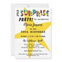 サプライズ誕生日記念日ANYパーティの招待状