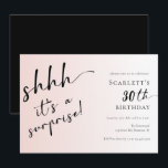 サプライズ赤面ピンクフォト30th 40th誕生日パーティー 招待状<br><div class="desc">サプライズモダン赤面ピンク写真30th 40th 50th Birthday Party Invitation.招待エレガントは、20日、25日、30日、35日、40日、50日、60日など「th」で終わる誕生日パーティーの年に合わせて編集できる。</div>