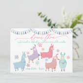 サプライズ踊りラマスがベビーシャワーを通ってドライブ 招待状 (スタンド正面)