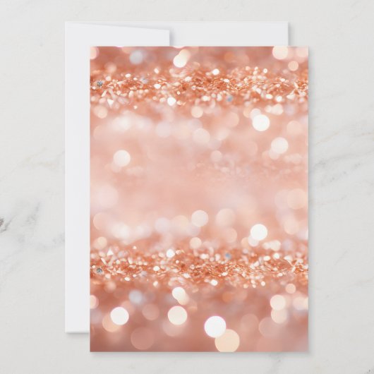 サプライズ退職パーティの招待状バラ金ゴールド 招待状 (裏面)