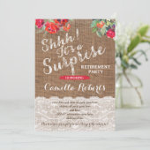サプライズ退職パーティー招待状カード 招待状 (スタンド正面)